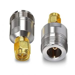 TUOLNK N Type Prise Femelle vers SMA Prise m&acirc;le connecteur Coaxial convertisseur SMA vers N-Type pour c&acirc;ble d'extension d'antenne Wi-FI 2 pi&egrave;ces (TUOLNK Tech FR, neuf)