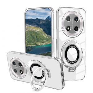 Wousunly Compatible avec Coque Honor Magic 7 Lite Transparente Ultra Fine Coqu Honor Magic7 Lite/Honor X9c avec Anneau 360 Degr&eacute;s Protection Silicone Antichoc Slim Bumper Housse (Blanc) (Wousunly, neuf)