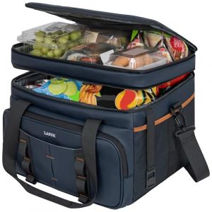 FREEAMG 35L Sac Isotherme Double Couche R&eacute;sistant &agrave; l'eau, Glaciere Souple Isotherme pour Hommes Femmes, Sac de Pique-Nique pour Camping, P&ecirc;che, Plage, Randonn&eacute;e (Bleu) (Freeamg-uk, neuf)