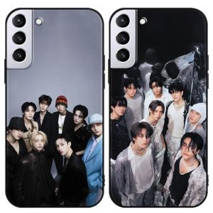 nurkorki 2 Pièces Noir Coque pour Samsung Galaxy S21 Plus 5G 6,7",Etui avec Mode Kpop Stray Kids Skzoo Motif Housse,Silicone TPU Cartoon Antichoc Protection Case Cover pour Fille,Skz Fans,Design (yuhuolai maoyi, neuf)