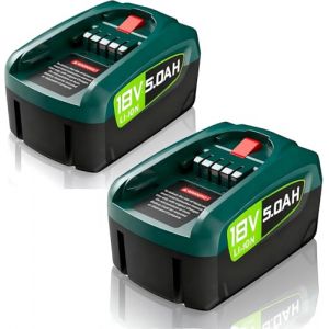 Lot de 2 Batteries de Rechange 18 V 5000 mAh Compatibles avec Bosch PBA PSB PSR, 5,0 Ah Batterie de Rechange pour PBA Home and Garden (Junwood-us, neuf)