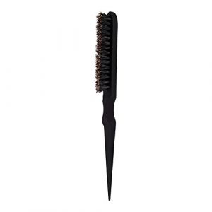 Brosse à Creper Les Cheveux, Brosse à Cheveux pour Chignon, Peigne de Cheveux pour Coiffure, Professionnel Brosse à Cheveux pour Salon de Coiffure Outils de Barbier(Le noir) (Letaer, neuf)