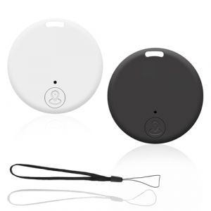 Localisateur de Cl&eacute;s 2 Pack, Localisateurs d'objets Porte Cl&eacute; GPS Tracker Bluetooth 5.2 Key Finder Smart Tag Compatible iOS et Android, Localisateur d'objets pour trouver des cl&eacute;s (Noir et Blanc) (Nazaz Direct, neuf)