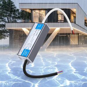 SUCIKORIO LED Transformateur 220V 24V 36W 1,5A Ext&eacute;rieur Etanche IP67, Alimentation LED Driver 24V 36W Ultra Fin LEDs Transfo Alimentation &agrave; D&eacute;coupage Convertisseur De Tension AC &agrave; DC Pour LEDs (Darmoo, neuf)