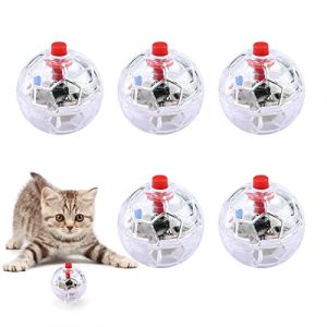 5 Pièces Balle de Chasse Fantômes Balles Lumineuses de Mouvement Équipement Balles Interactif pour Chat Jouets pour Animaux de Compagnie pour Chats d'intérieur Chiens Chasing Exercice Divertir Jouet (Ouctong, neuf)