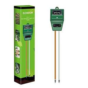 Sonkir pH m&egrave;tre de Sol, 3-en-1 testeur d'humidit&eacute;/lumi&egrave;re/pH du Sol Kits d'outils de Jardinage pour Le Soin des Plantes, id&eacute;al pour Le Jardin, la pelouse, la Ferme, l'int&eacute;rieur et l'ext&eacute;rieur (Vert) (Yokola EU, neuf)