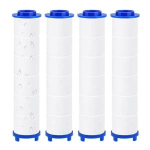 4 Pi&egrave;ces Filtre Pommeau de Douche pour Anti Calcaire Douchette avec Filtre, Filtre douchette de amovible, Chlore et le Fluorure et La Filtration Des Particules (Avec des billes min&eacute;rales) (Gmili, neuf)