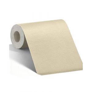 BOUYEER Simili Cuir Autocollant, 80x180 CM Cuir Autocollant, Set de Réparation en Cuir Synthétique Écologique & Sans Odeur, Pour Réparation Canapé/Sièges Auto/Sacs/Rénovation, Beige jaune (BOUYEERDirect FR, neuf)