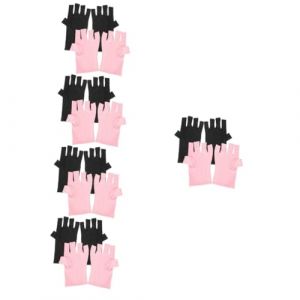 FRCOLOR 10 Paires ongles bache anti uv mitaines anti uv sans doigts UV pour femmes en coton pour manucure anti UV ongles UV Accessoires de manucure polyester (White Beach, neuf)