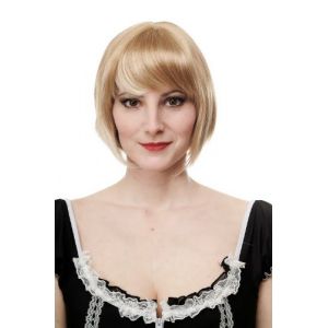 WIG ME UP - Perruque Blonde, Carré Plongeant Avec De Légères Mèches 25Cm (VK Event Fashion, neuf)