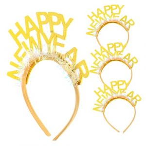 Ipetboom 4pi&egrave;ces Bandeau Femme Pour F&ecirc;te Nouvel An Bandeau Fille Avec Paillettes Accessoires Cheveux Pour Femme Et Fille Ann&eacute;e D&eacute;coratif (hikarish, neuf)