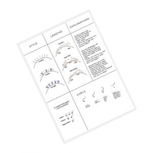 Sharplace Tableau de pratique en papier, cahier d'exercices, feuille de diamètre d'extension, livre de pratique des cils, tableau de cartographie des cils pour, blanc (RT Technology, neuf)