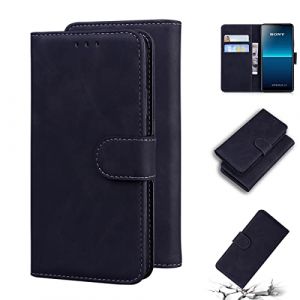 LMFULM&reg; &Eacute;tui pour Sony Xperia L4 XQ-AD52 XQ-AD51 (6,2 Pouces) PU Magn&eacute;tique Pochette Cuir Housse Rabattable Case Stent Fonction Cover Noir (LMAZWUFULM, neuf)