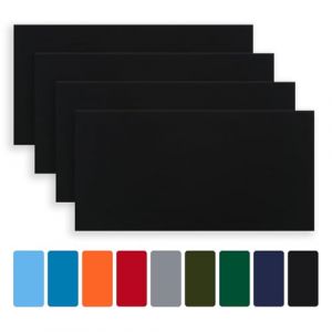 Skystuff Kit de r&eacute;paration, lot de 4 patchs rectangulaires thermocollants en nylon, unis, pour doudounes, manteaux matelass&eacute;s, tentes de camping, etc., noir (HappinessFlag, neuf)