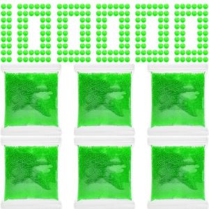 Lot de 6 balles en gel de 7 à 8 mm - 10 000 pièces - Recharges de munitions pour pistolet à eau - Fabriquées en matériau non toxique et respectueux de l'environnement - À partir de 14 ans (vert) (JICC STORE, neuf)