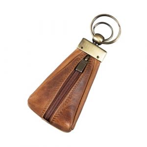 STILORD 'Enno' Pochette Porte-Cl&eacute; en Cuir Vintage Sac &agrave; Cl&eacute; pour Hommes Petit Portefeuille Porte Clef Bourse &Eacute;tui &agrave; Cl&eacute; Mini Porte Monnaie en Cuir V&eacute;ritable, Couleur:Kara - Cognac (STILORD Cuir, neuf)