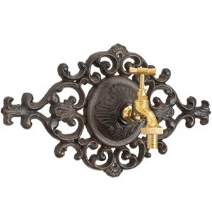 Moritz - Robinet de jardin avec rosace décorative murale - Avec raccord d'eau - Style ancien, marron (Mc-Sell, neuf)