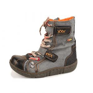 CHSHOER Bottes de neige à semelle plate en cuir pour femmes, avec double bride et fermeture éclair latérale, idéales pour les pieds larges.(Noir,41) (Hefei Xinshi Shoes Co.,Ltd., neuf)