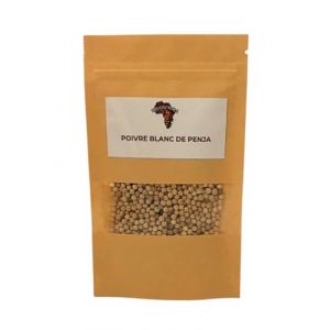 Poivre Blanc de Penja &ndash; &Eacute;pice Africaine d&rsquo;Exception &ndash; Ar&ocirc;mes Fins & Saveur Bois&eacute;e &ndash; 100% Naturel &ndash; 50g (KISS AFRICA, neuf)