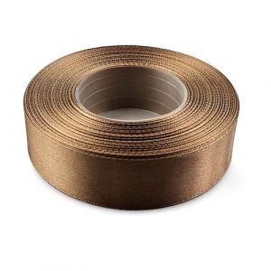 Netuno 1 ruban de satin, 25 mm x 32 m, couleur : marron clair, en tissu, décoratif, pour le bricolage, la décoration de mariage, l’emballage de cadeau (netuno, neuf)