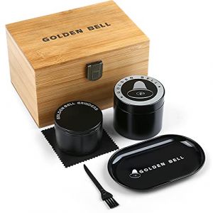 LIHAO Coffret Grinder 4 Parties Moulin à Herbe avec Plateau Pot de Rangement Cadeau Homme Noël Saint-Valentin Anniversaire (Kanianfu, neuf)