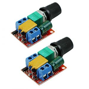 Hailege 2pcs DC Moteur PWM Contrôleur de vitesse 3V 6V 12V 24V 35V Contrôleur de vitesse Mini LED Gradateur DC 3V-35V 5A 90W (Hailege, neuf)