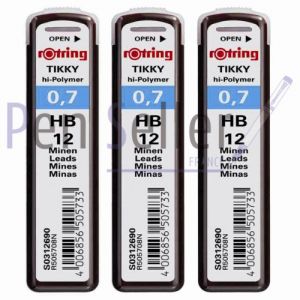 Rotring - Tikky: Etui de 12 Mines, Diamètre: 0,70mm Pour Porte-Mines, Lot de 3 Etuis. (Stock Bureau Maison Bien-être, neuf)