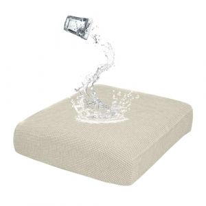BXFUL Housses de Coussin de Siège de Canapé Imperméable Extensible, Jacquard Housse Coussin Canapé Antidérapante Housse Assise Canapé élastique Housse Coussin (Grande Méridienne,Naturel) (ZIQIONG, neuf)