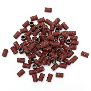 ZAYRAY 100PCS Embouts Ponceuse Faux Ongle Manucure Kit Sanding Nail Drill 80# rouge (tingting321, neuf)