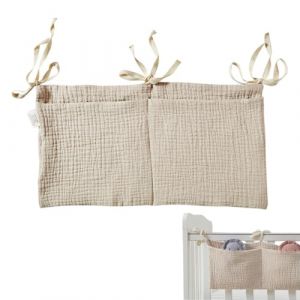 MOLZINY Sac Rangement pour Lit Bébé Suspendu Organisateur De Couches organisateur de lit de bébé suspendu Sac de Rangement Suspendu pour Stocker des Vêtements des Couches des Jouets (gaojiegao, neuf)