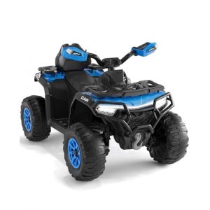 Garvee Quad &Eacute;lectrique Enfant 12V Tout-Terrain, ATV pour Enfants de 3 &agrave; 8 Ans, 2 Moteurs, T&eacute;l&eacute;commande Parentale, Suspension, LED, Musique, Bluetooth, USB, 95x 56x 55 cm (HomeLI, neuf)