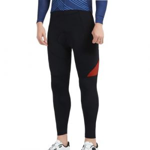 Santic Pantalon Cycliste Homme Hiver Rembourr&eacute; Long avec Coussin - Cyclisme Velo Rouge Brique S (SANTIC Cycle and Fitness, neuf)