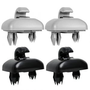 EIHI 4 Supports De Voiture Pour Pare-Soleil, Crochet À Clip Compatible Avec Pare-Soleil De Voiture Passat, Bora, Golf,Jetta Crochet A Clip,Clips De Pare-Soleil(Gris Et Noir,B) (EIHI, neuf)
