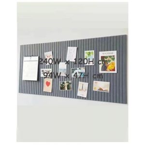 Tableau en li&egrave;ge de 240x120 cm, grande pinnwand en li&egrave;ge, panneau d&eacute;coratif en feutre, &eacute;paisseur de 0,9 cm, tableau photo pliable avec ruban adh&eacute;sif autocollant, tableau visible pour murs d'&eacute;cole (rokeblau, neuf)