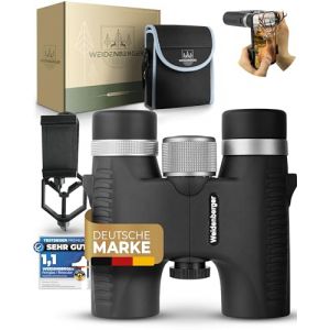 Jumelles Weidenberger 10x26, jumelles en magnésium remplies d'azote et étanches, jumelles Tester pour adultes, prisme BAK4 HD + lentille FMC, également adaptées aux personnes portant des lunettes (noi (Birkental Deutschland, neuf)