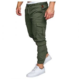 Pantalon Cargo Homme Jogging Chino Gris Jean Sarouel Harem Sweatpants Denim Noir Bas Survetement Pas Cher Vert Survet Noire Joggings Sport Trousers Pants Randonn&eacute;e Skate Jogger Kaki Travail Militaire (chengaokui993, neuf)