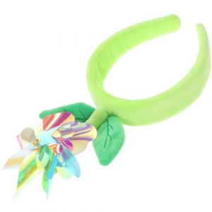 Garneck Bandeau Moulin &agrave; Vent Vert Motif Pousses Accessoire Cheveux L&eacute;ger et Amusant pour Cosplay F&ecirc;te et S&eacute;ances Photo Couvre-Chef Unique Femme Bandeau de F&ecirc;te Color&eacute; (MinghuiD, neuf)