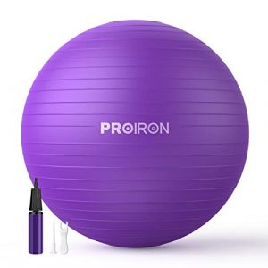 PROIRON Balles d'exercices Fitness Tr&egrave;s &eacute;pais, 55CM 65CM 75CM Balle Gymnastique, Swiss Ball, Ballon de Gym avec Pompe Rapide, Anti-&eacute;clatement et Anti-d&eacute;rapant Yoga Ball, Bleu Violet Rose (Regent Fitness, neuf)