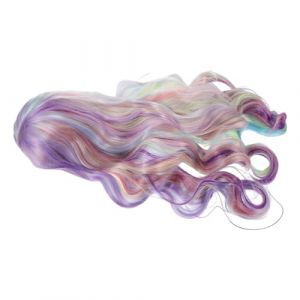 Housoutil Postiche Bob Courte Boucl&eacute;e Multicolore D&eacute;grad&eacute; en Fibres Synth&eacute;tiques R&eacute;sistantes &agrave; la Chaleur Accessoire Cosplay et F&ecirc;te Costum&eacute;e Halloween et Soir&eacute;es D&eacute;guis&eacute;es (Entertainment First, neuf)