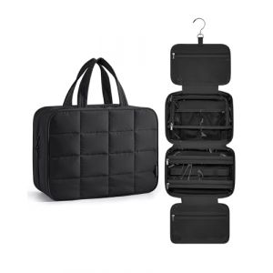 BAGSMART Trousse de toilette &agrave; suspendre, trousse de toilette pour femme, grande trousse de toilette pour femme, organisateur de bijoux de voyage, Noir , L (HZJZ FR, neuf)