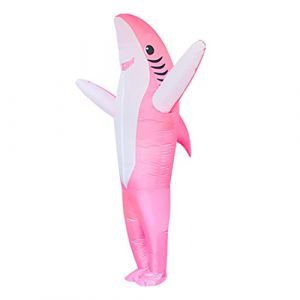 Costume Gonflable de Requin pour Adulte -Halloween Gonflable Adulte Costume Requin pour Halloween Cosplay fête (Pink) (MAOXFAN TORS LTD, neuf)