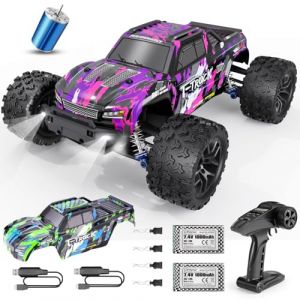 HAIBOXING Brushless Voiture Télécommandée Tout Terrain 1:18 4WD RC Voiture 48KM/H Voiture RC à Grande Vitesse 2,4 GHz Monster Truck avec 2 Batterie 40min+ pour RC Buggy de Jouet pour Adultes et Enfant (WX-Hobby, neuf)