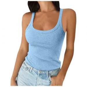 G&eacute;n&eacute;rique Camisole Pour Femme Top Soutien Gorge Int&eacute;gr&eacute; D&eacute;bardeur Tenue Sport Forme Ajustable Debardeur Blanc Avec Brassi&egrave;re Int&eacute;gr&eacute;e Taille De Bureau Discr&egrave;te Bretelle D'&eacute;t&eacute; Integre (Clumanbbl, neuf)