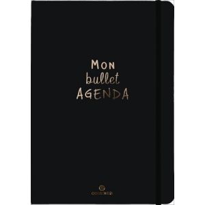 Oberthur - 1 Agenda Semainier Format A5 - Collection Agenda Bullet - Septembre 2025 à Août 2026 - Format 15 x 21 cm - Coloris Noir (Papeterie Libellus, neuf)