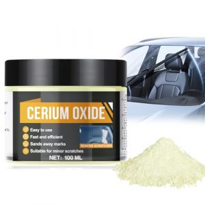 Oxyde de C&eacute;rium, Oxyde de Cerium Polissage Verre, Oxyde de Cerium pare Brise, Poudre de Polissage, P&acirc;te &agrave; Polir pour Vitres Verre Marbre M&eacute;tal pour Maison-100ML (XIANGXIN-EU, neuf)
