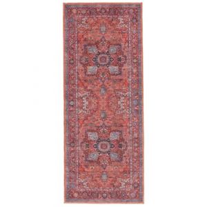 RugVista Georgia Oriental Tapis Moderne, 80x200 cm, Rectangulaire, Poil Court, Lavable en Machine 30°, Salon, Salle de séjour, Chambre, Salle à Manger, Couloir, Cuisine, Résiste à l'eau, Rouge/Bleu (Rugvista, neuf)
