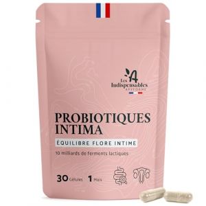 Probio+ Intima - Probiotique Flore Intime - 4 Souches Lactobacillus Reuteri, Rhamnosus Crispatus et Acidophilus - 30 Gélules Gastro-résistantes - 100% FRANÇAIS (APYFORME, neuf)