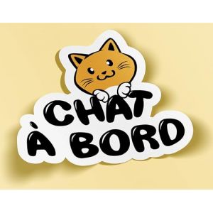 SC ® - Sticker/Autocollant - Chat à bord - Modèle unique et original - Fabrication Française (S-C, neuf)