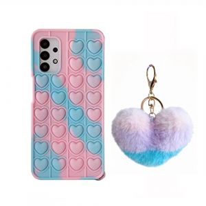 CrazyLemon Coque pour Samsung Galaxy S21 Plus, Camouflage Love Pop it Coque de Téléphone Silicone Anti-Stress Housse Protection avec Boule à Pompons - 02 (CrazyLemon-EU, neuf)