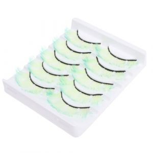 Alipis 5 paires Faux Cils Fluorescents Color&eacute;s Extensions Cils Naturels Confortables pour Femmes Maquillage Sc&egrave;ne et Soir&eacute;e (Dahlia Oiye, neuf)